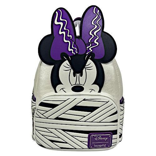 Loungefly Halloween Minnie Mouse Bride Of Frankenstein Glow Mini Backpack