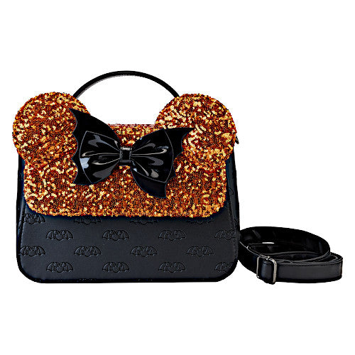 Loungefly Halloween Minnie Mouse Sequin Crossbody Bag