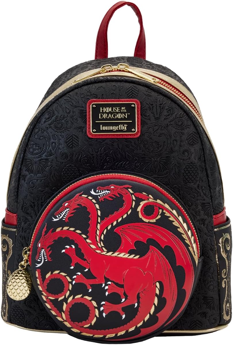 Loungefly House of the Dragon All Over Print House Targaryen Sigil Mini Backpack
