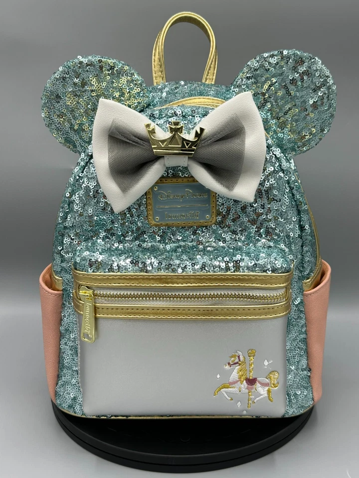 Loungefly King Arthur Carousel KAC MMMA Mini Backpack Minnie Main Attraction