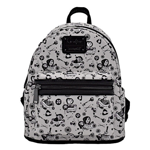 Loungefly Laika Coraline Tattoo AOP Mini Backpack