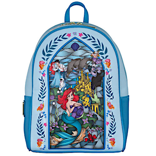 Loungefly Little Mermaid Stained Glass Mini Backpack