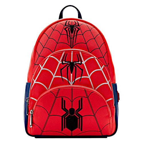 Loungefly Marvel Spider-Man Triple Pocket Multi Logo Mini Backpack
