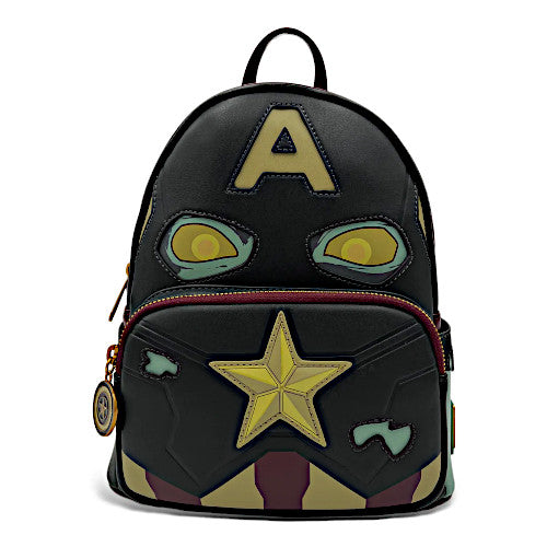 Loungefly Marvel What If? Zombie Captain America Cosplay Mini Backpack
