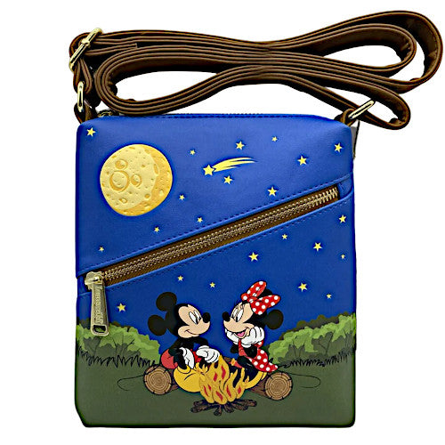 Loungefly Mickey Mouse & Friends Camping Scene Crossbody Passport Bag