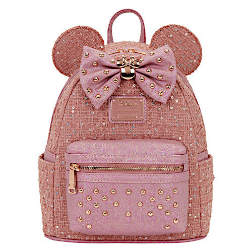 Loungefly Minnie Mouse Glitter Tweed Mini Backpack