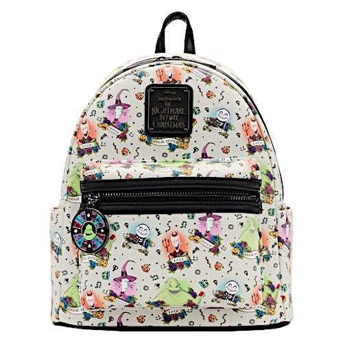 Loungefly Nightmare Before Christmas Glow In The Dark AOP Mini Backpack