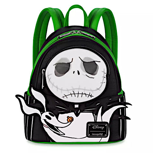 Loungefly Nightmare Before Christmas Lenticular Jack Skellington Face & Zero Mini Backpack