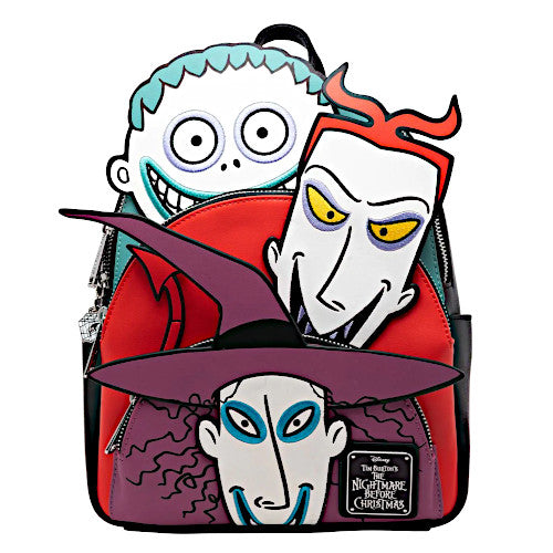 Loungefly Nightmare Before Christmas Lock, Shock & Barrel Glow Mini Backpack