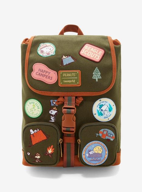 Loungefly Peanuts Snoopy Beagle Scout Canvas Mini Backpack