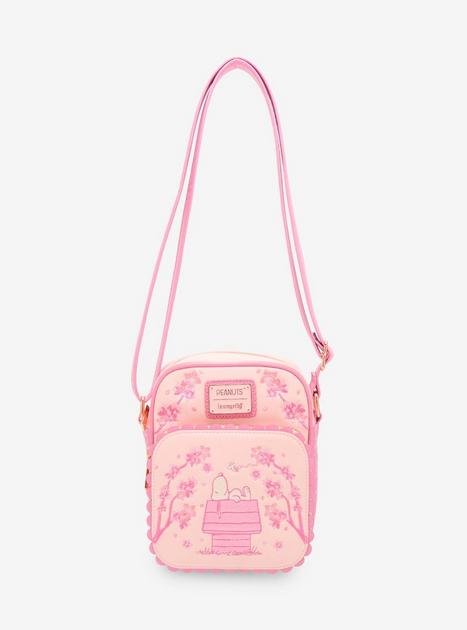 Loungefly Peanuts Snoopy Cherry Blossom Crossbody Bag