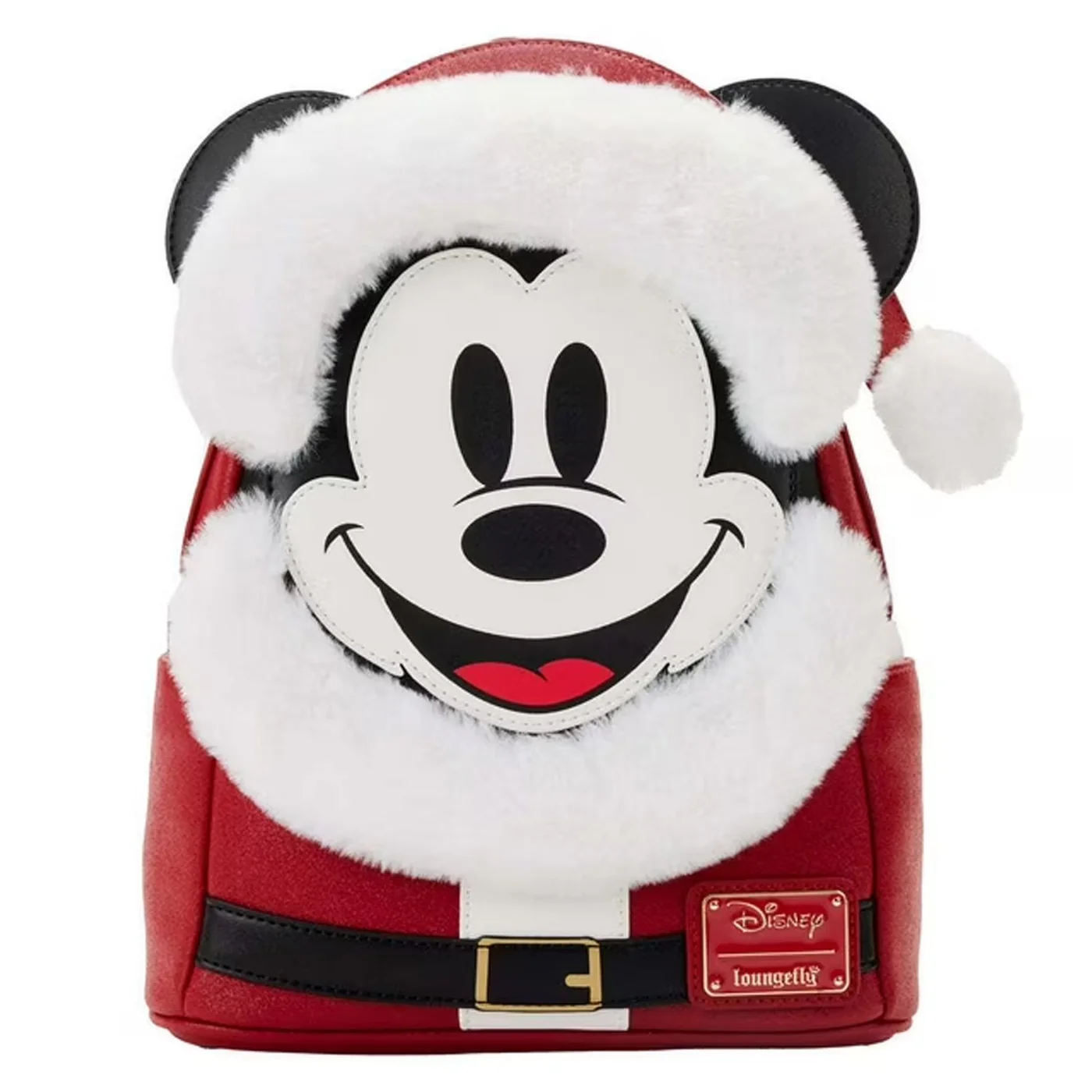 Loungefly Santa Mickey Mouse Glitter Mini Backpack