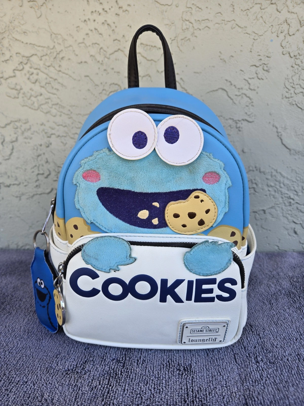Loungefly SeaWorld Parks Sesame Street Cookie Monster Mini Backpack