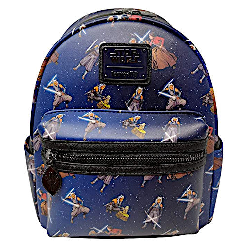Loungefly Star Wars Ahsoka Tano And Grogu The Mandalorian AOP Mini Backpack