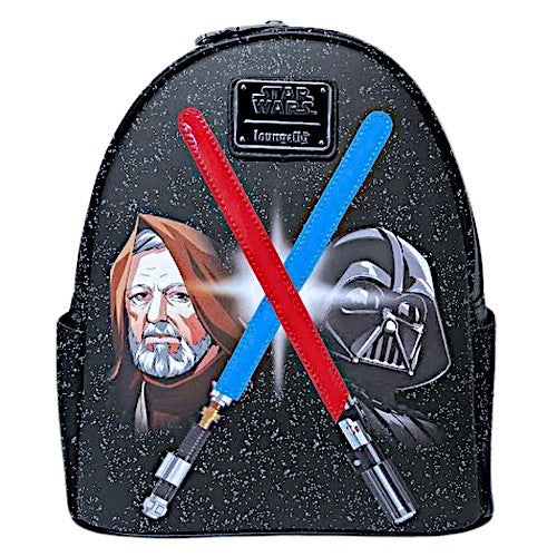 Loungefly Star Wars Darth Vader & Obi-Wan Light Up Lightsaber Mini Backpack