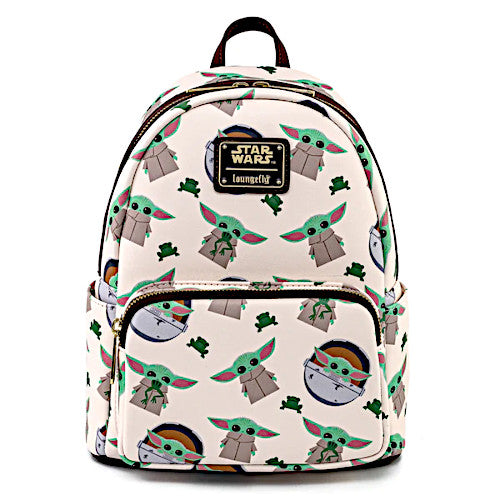 Loungefly Star Wars The Mandalorian Baby Yoda AOP Mini Backpack - ShopZIMO