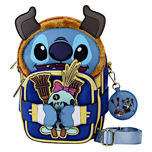 Loungefly Stitch In Beast Costume Crossbuddies Crossbody Bag w/Coin Bag