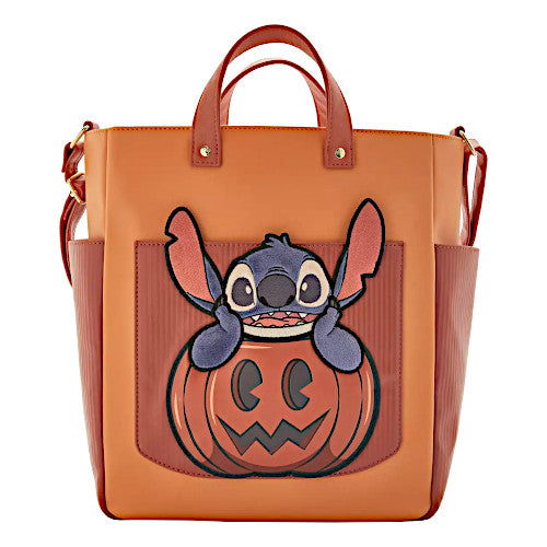 Loungefly Stitch In Pumpkin Halloween Tote Bag