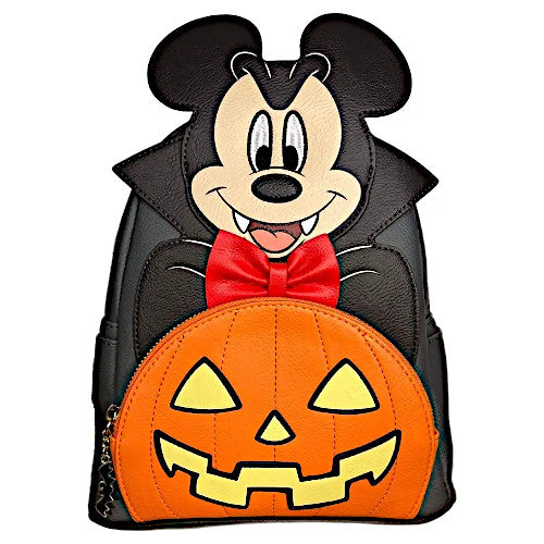 Loungefly Vampire Mickey Pumpkin Glow Mini Backpack