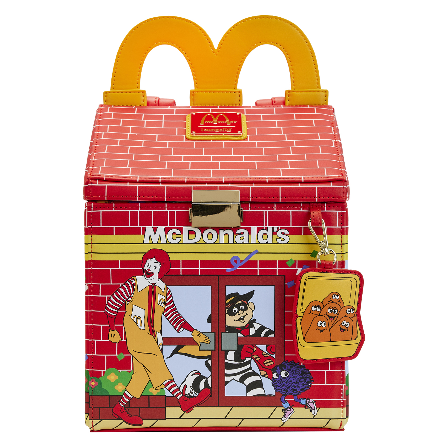 McDonalds Loungefly Mini Backpack - Happy Meal with Keychain