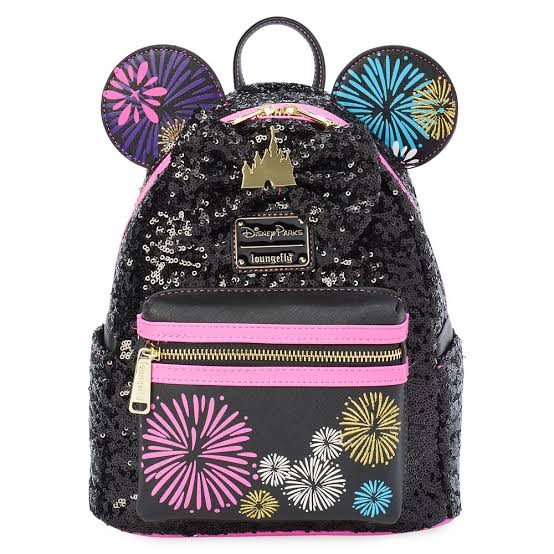 Minnie MMMA Nighttime Fireworks Castle Loungefly Backpack
