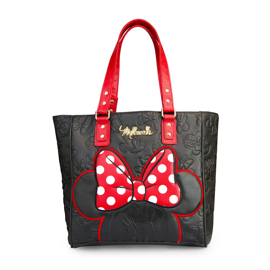 Minnie Mouse Black Embossed Tote