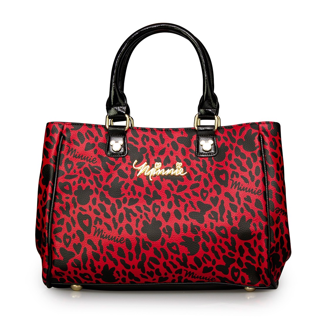 Minnie Red/Black Leopard Print Fashion Tote