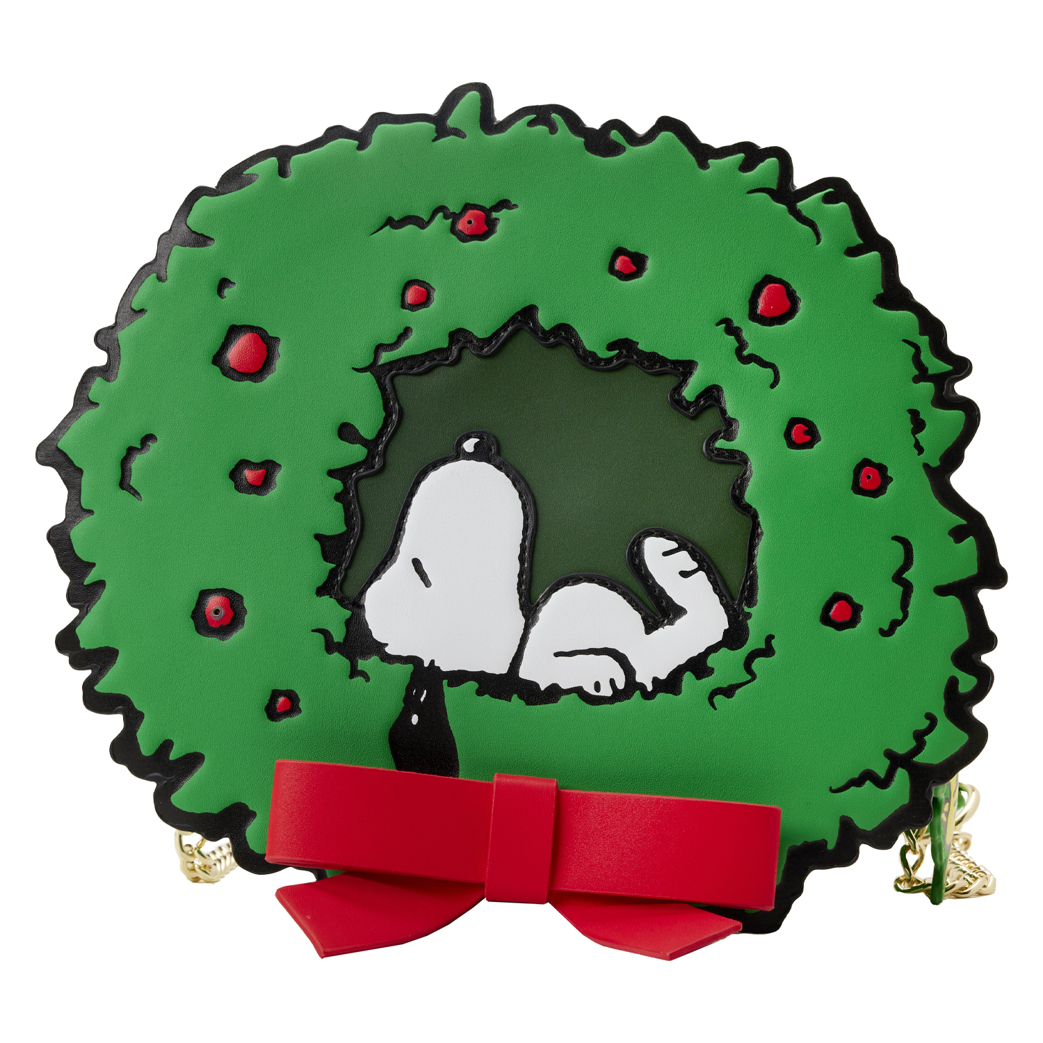 Peanuts Loungefly Crossbody Bag - Snoopy Woodstock Light Up Wreath