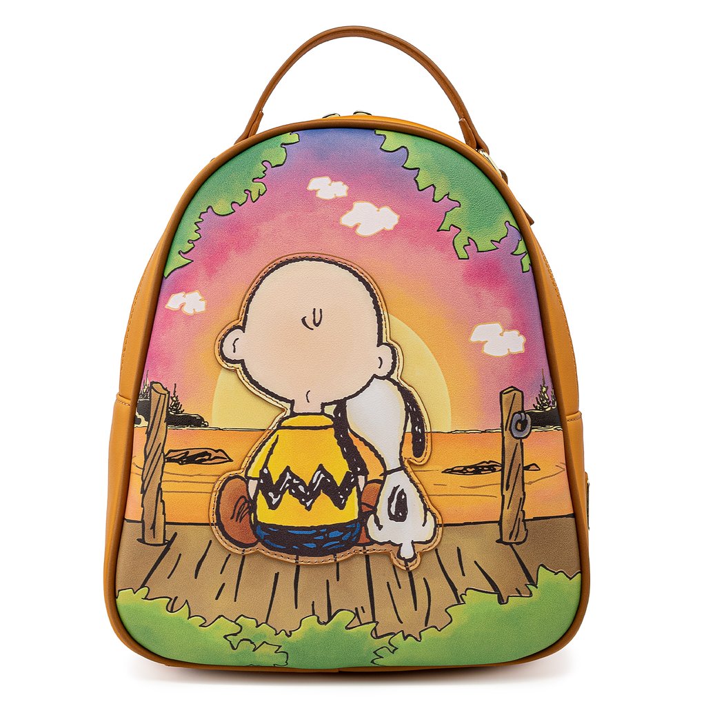Peanuts Loungefly Mini Backpack - Charlie Brown and Snoopy Sunset