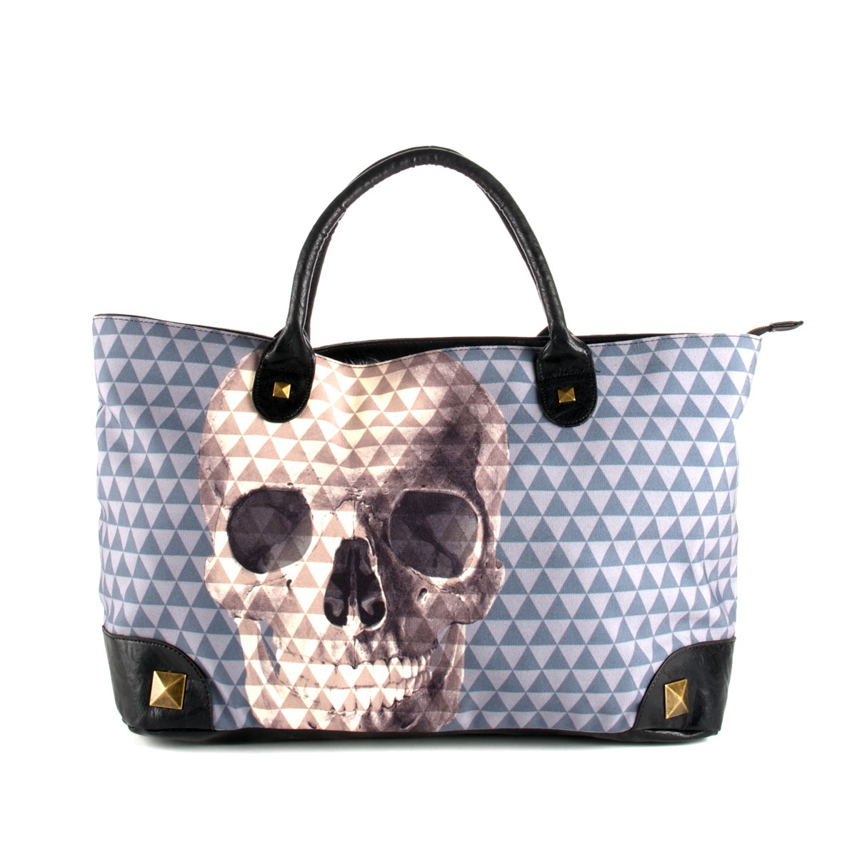 Skull with Pyramid Studs Tote