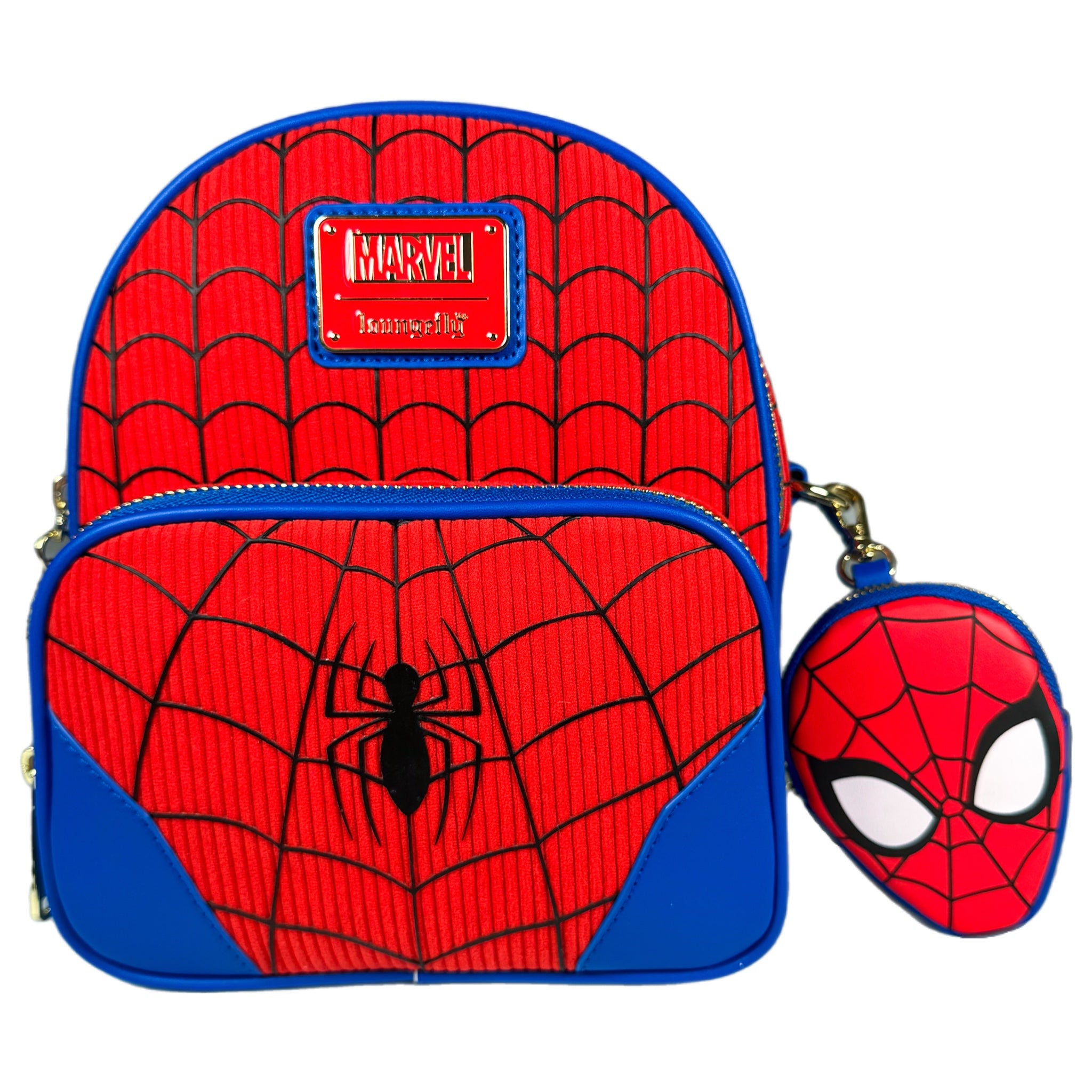 Spider-Man Convertible Corduroy Exclusive Loungefly Mini Backpack