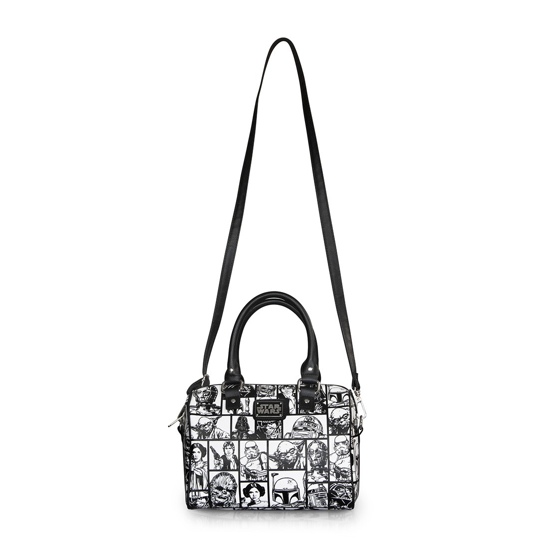 Star Wars Black/White Comic Print Faux Leather Duffle