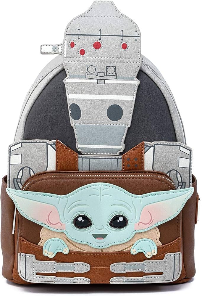 Star Wars The Mandalorian - The Child and IG88 Mini Cosplay Backpack,