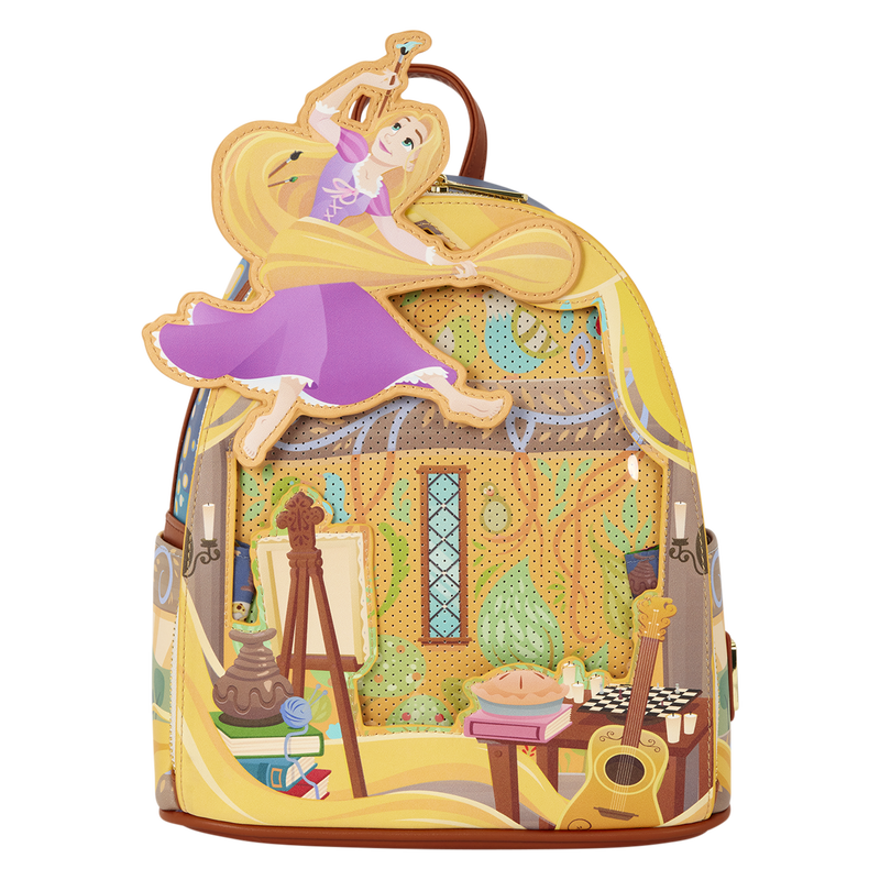 Tangled Rapunzel Glow Pin Trader Mini Backpack