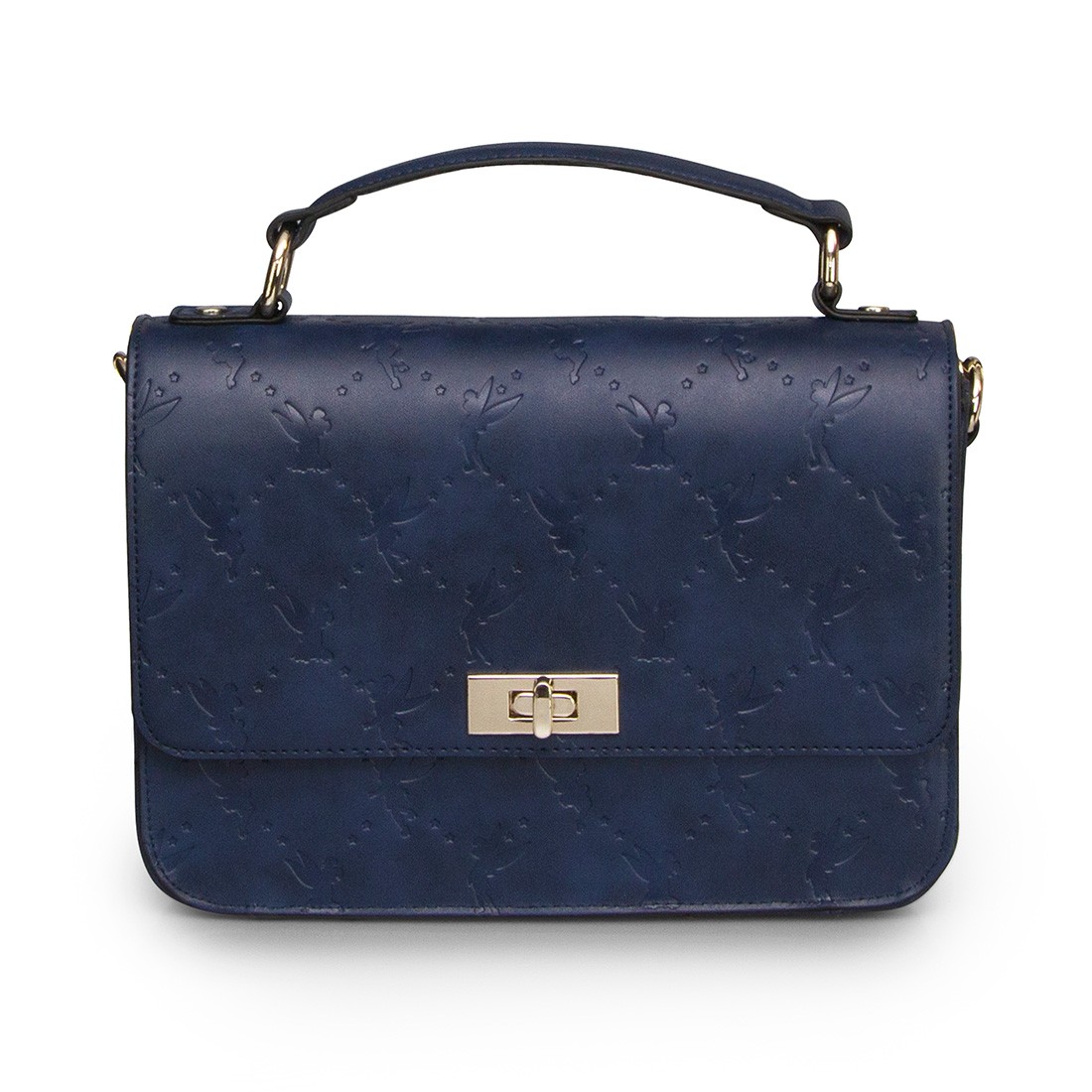 Tinkerbell Navy Embossed Shoulder Bag