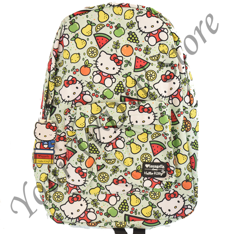 Universal Loungefly Backpack Bag - Hello Kitty Fruits and Flowers