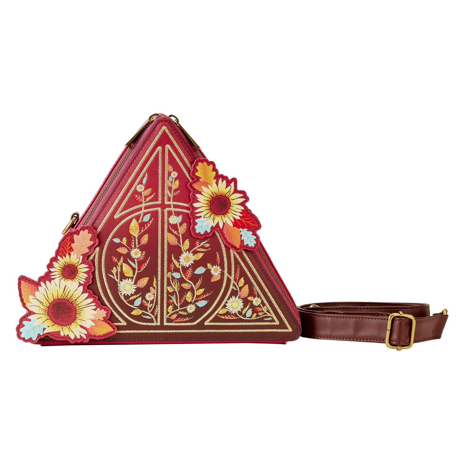 Universal Loungefly Crossbody - Harry Potter Deathly Hallows Fall Leaves Crossbody Bag