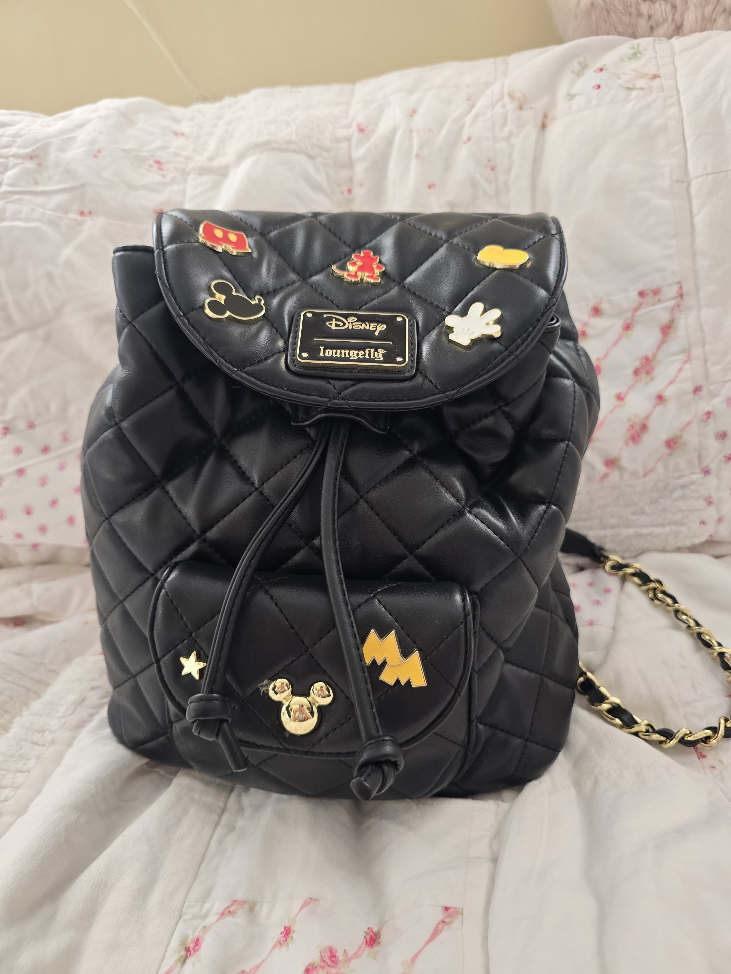 Mickey Mouse Icons Quilted Mini Backpack